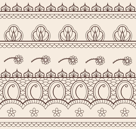 The indian henna ornament seamlessのイラスト素材