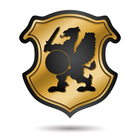 Gold heraldic coat of armsのイラスト素材