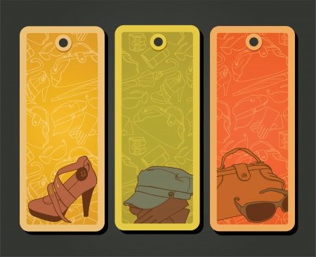  price tags collection on dark backgroundのイラスト素材