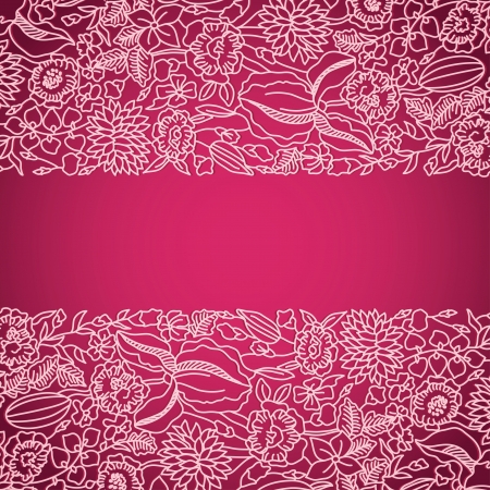 Bright pink card with lacel pattern and your text placeのイラスト素材