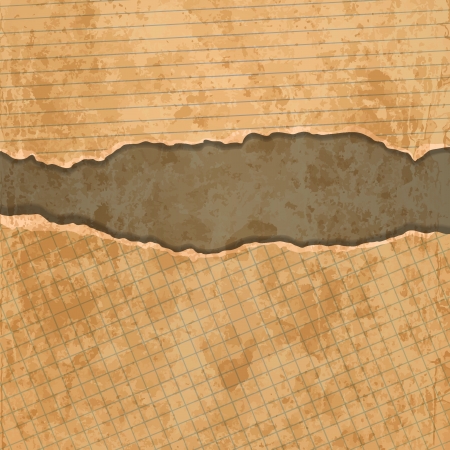Old torn paper borders with soft shadowのイラスト素材