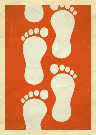 Footprints conceptのイラスト素材