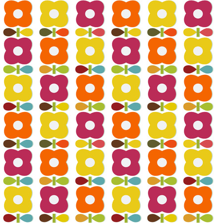 Bright floral ornament in nordic style  Seamlessのイラスト素材