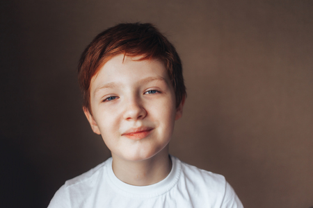 Smiling redhead boyのeditorial素材