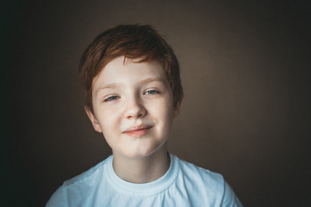 Smiling redhead boyのeditorial素材