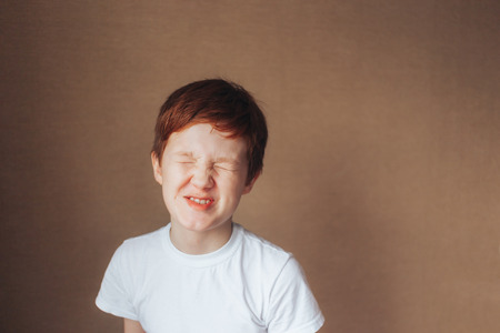 Smiling red-haired boyのeditorial素材