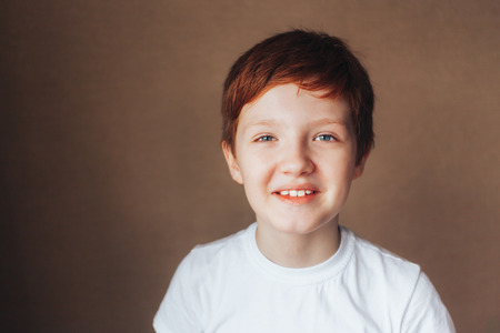 Smiling red-haired boyのeditorial素材