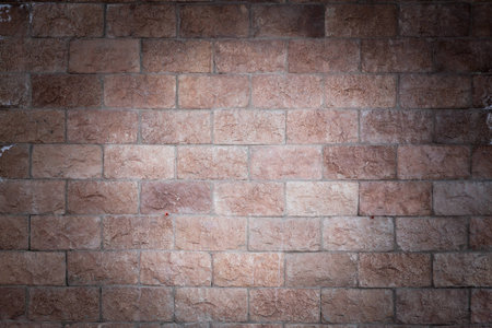 Stone wall background with vignettingの写真素材