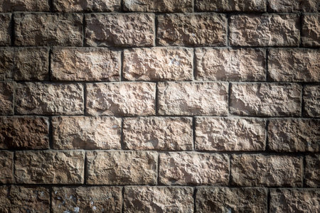 Stone wall background with vignettingの写真素材
