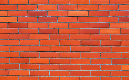 The texture of the brick wall is brownの写真素材