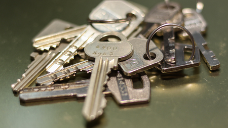 Bunch of steel keysの写真素材