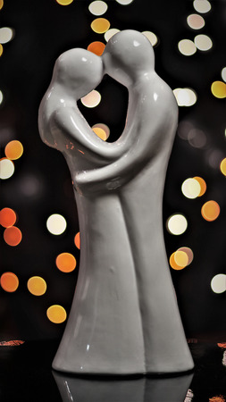 Ceramic statue with bokeh effectの写真素材