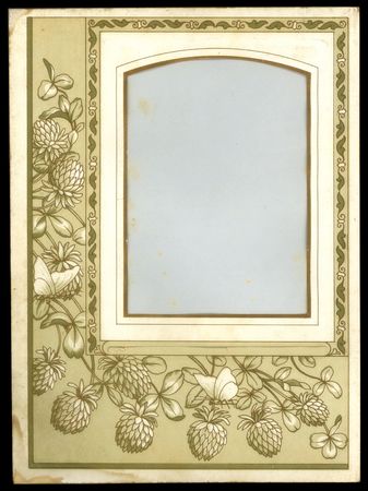 Victorian-era paper photo album page.の写真素材