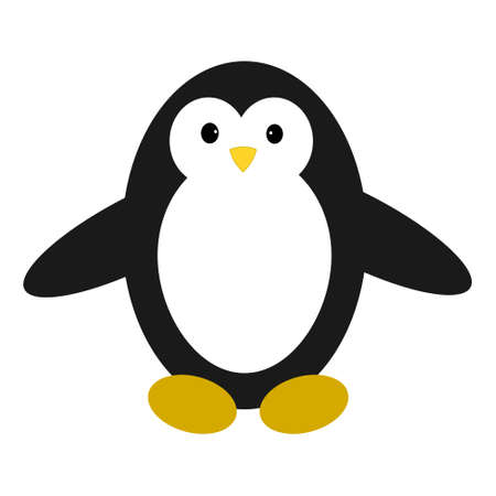 cute penguin vector image illustration, suitable for greeting card or printing on  shirtのイラスト素材
