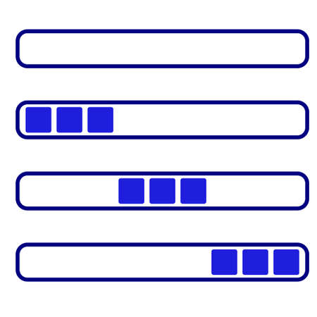 blue loading bar icon vectorのイラスト素材
