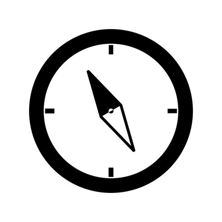 vector compass icon isolated on white