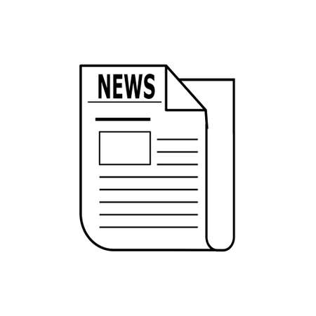 Newspaper icon vector in flat styleのイラスト素材