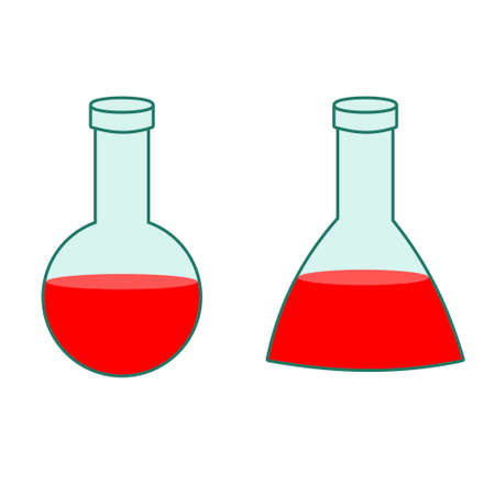 Vector of chemical test tubesのイラスト素材