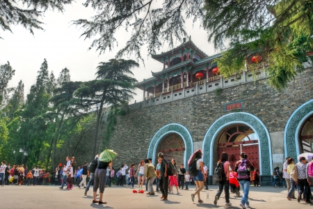 City Wall Xuanwu Gate in Nanjing, Chinaのeditorial素材