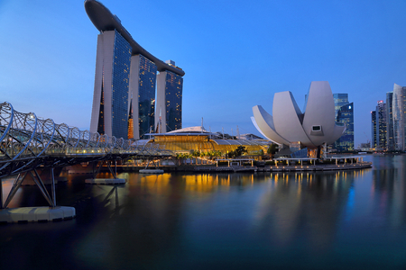 Singapore marina bayのeditorial素材