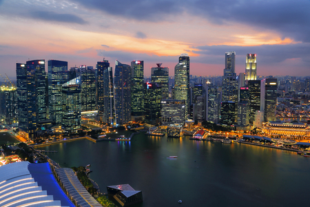 Marina Bay night view in Singaporeのeditorial素材
