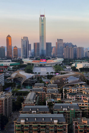 Guangzhou Tianhe City Sceneryのeditorial素材
