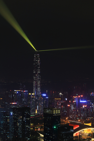 Shenzhen Futian Central District Light Showのeditorial素材