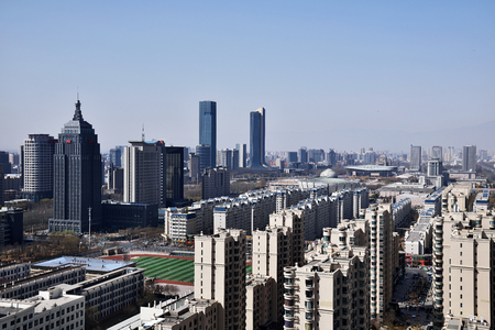 Yinchuan city architecture sceneryのeditorial素材