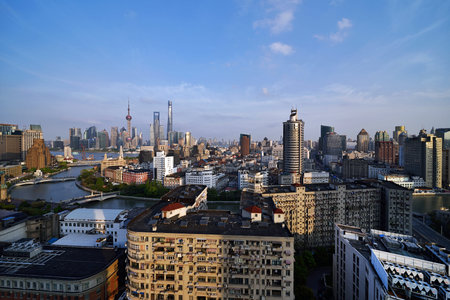 Shanghai Suzhou River Bund Lujiazui City Architecture Scenery