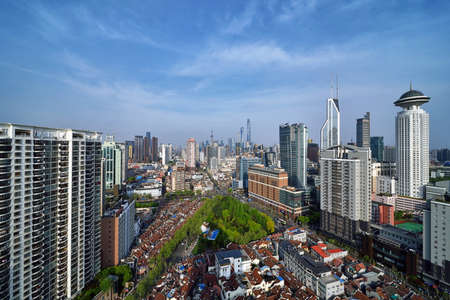 Shanghai Bund Lujiazui City Architecture Sceneryのeditorial素材