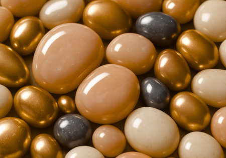 Close up of chocolate candies. Colorful background. Toned.の素材