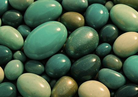 abstract background of blue and green dragee - close upの素材