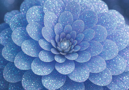 Blue flower close-up. Abstract background. 3D rendering.の素材