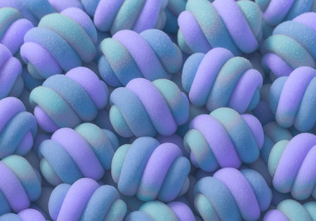 Abstract background made of blue and purple balls. 3d render illustrationの素材