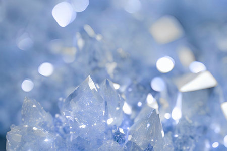 Blue crystal background. Macro shot of crystals with shallow DOF.のeditorial素材