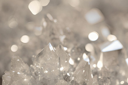 crystal background macro close up with shallow depth of field and bokeh