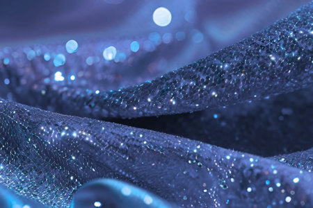 Abstract blue background with bokeh defocused lights. 3d rendering
