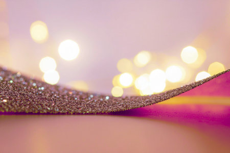christmas background with bokeh defocused lights and sparklesの写真素材