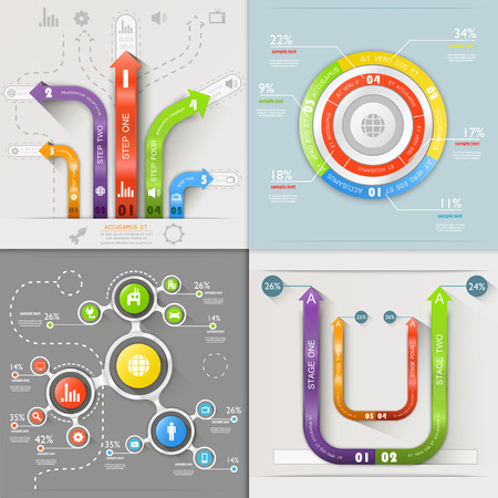 Infographic Arrows Circuit Business Marketing vector illustrationのイラスト素材