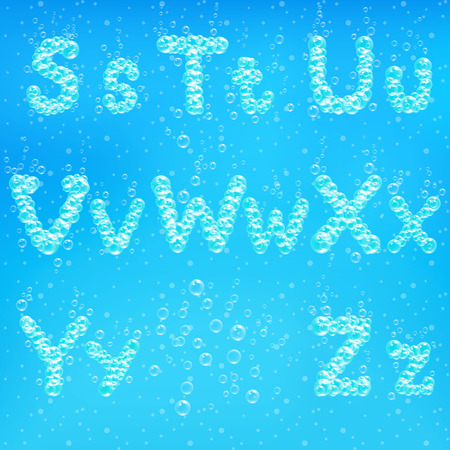 Font of soap bubbles vector illustrationのイラスト素材