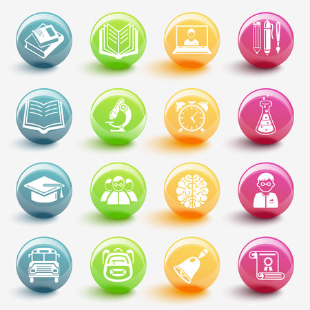 Set of education icons vector illustrationのイラスト素材