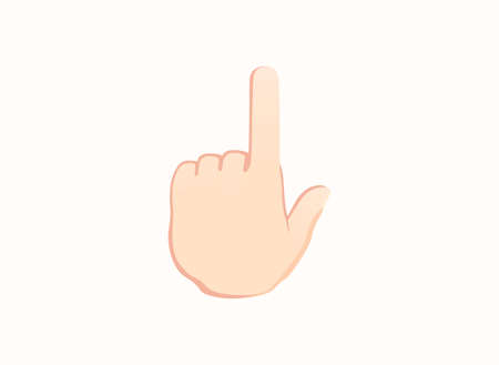 Backhand index pointing up icon. Hand gesture emoji vector illustrationのイラスト素材