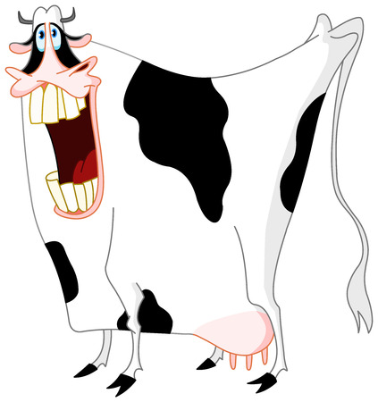 funny cowのイラスト素材