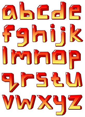 Stylized the abc small lettersのイラスト素材