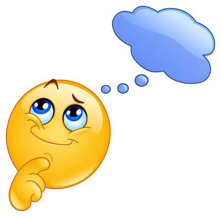 Thinking emoticonのイラスト素材