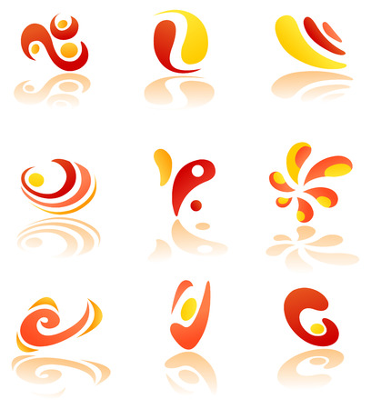 Abstract logo setのイラスト素材