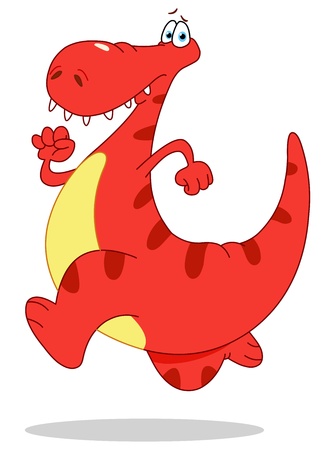 Running dinosaurのイラスト素材