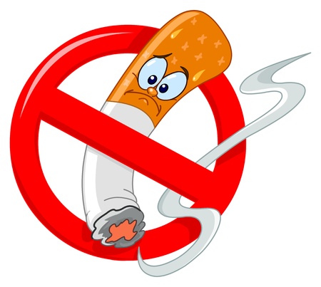No smoking sign cartoonのイラスト素材