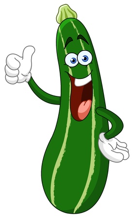 Zucchini cartoonのイラスト素材