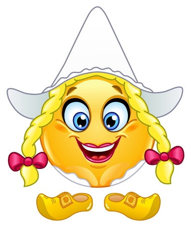 Dutch girl emoticonのイラスト素材